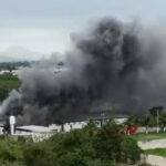 Incêndio de grandes proporções atinge Policlínica da Polícia Militar, em Campos Incêndio de grandes proporções atinge Policlínica da Polícia Militar, em Campos