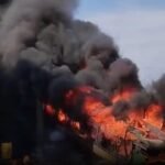 Pátio da Usina Coagro, em Campos, é atingido por incêndio Pátio da Usina Coagro, em Campos, é atingido por incêndio