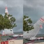 Vídeo: árvore de Natal cai, deixa um morto e dois feridos em Maricá